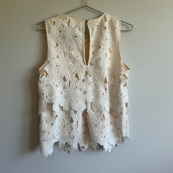 Layered lace tank top by Dolce Vita, Ivory, size M - Picture 3 of 7